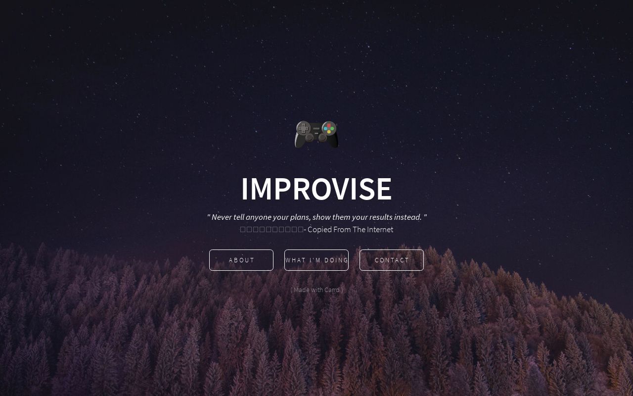 Carrd profile picture for @improvise